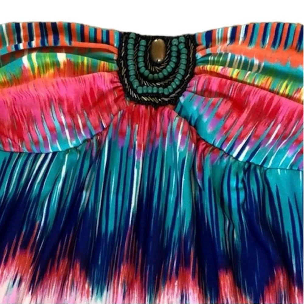 Heartsoul Womens Maxi Halter Dress Ikat
Multicolor Beach Lounge Sz S - Picture 8 of 13